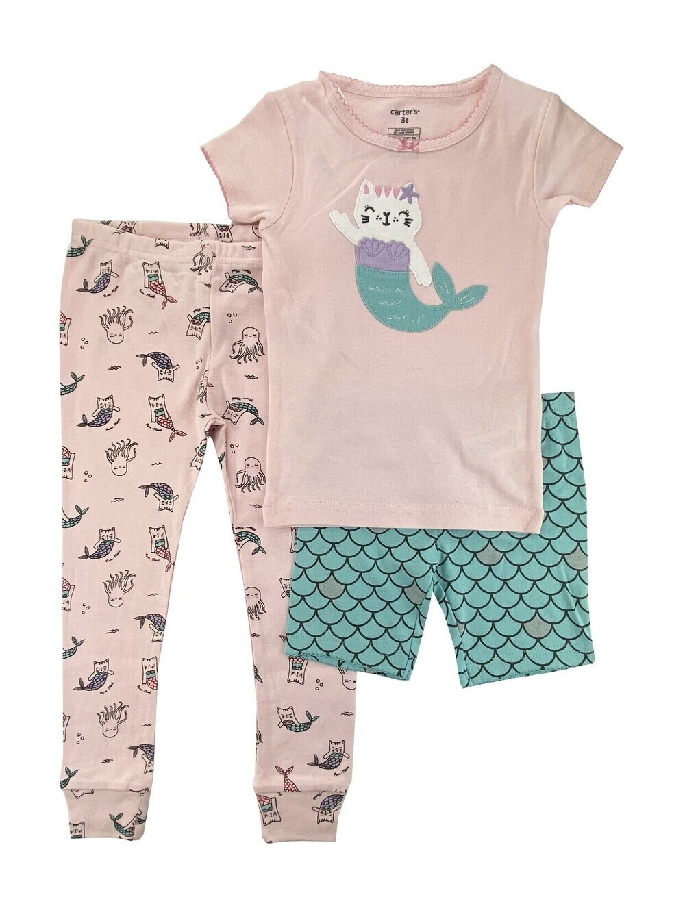 Carter's Girls/Boys 3-Piece Cotton Pajama Set Size 4T